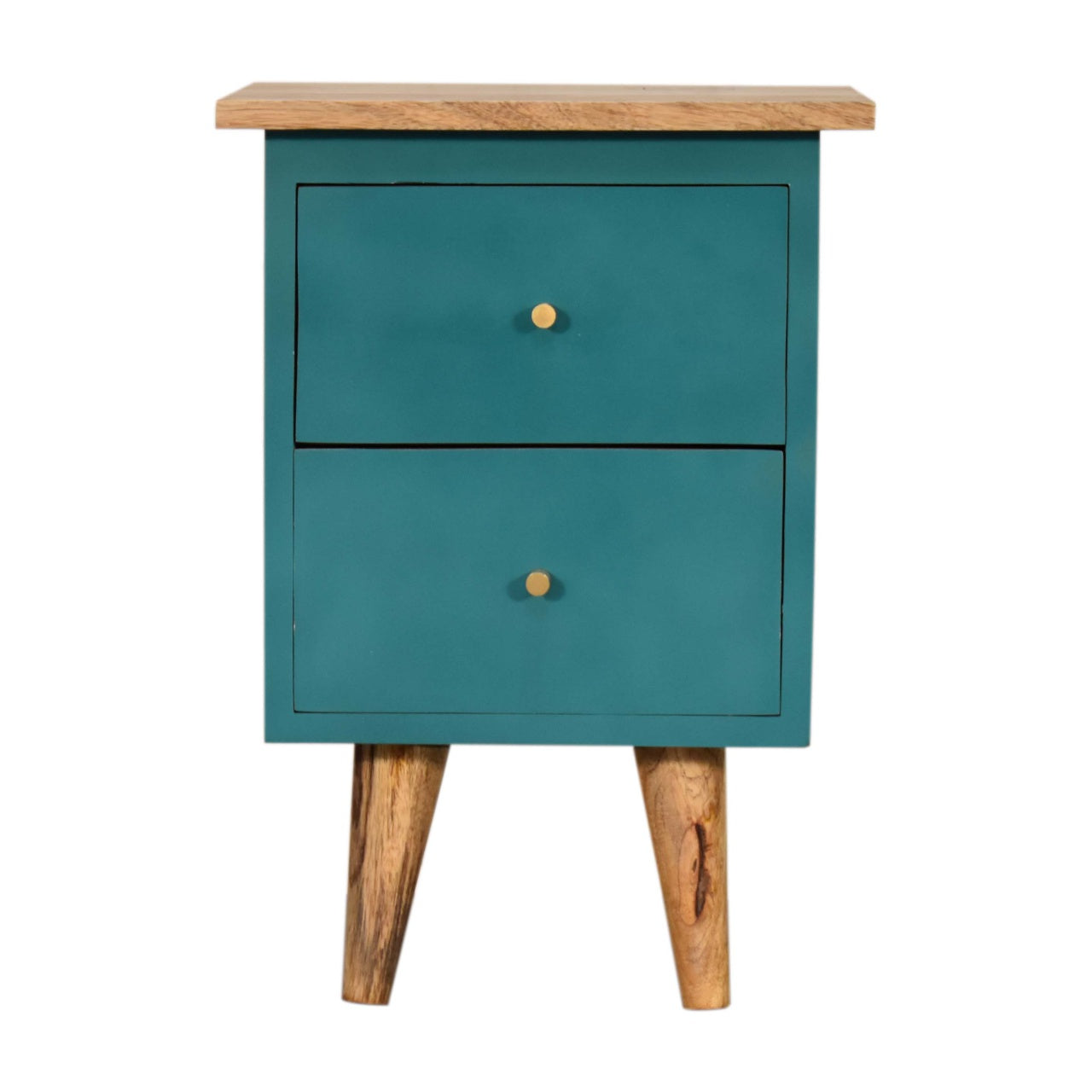 View Teal Hand Painted Bedside information