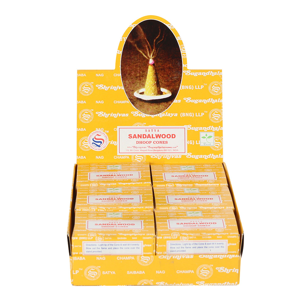 View Set of 12 Packets of Sandalwood Dhoop Cones by Satya information