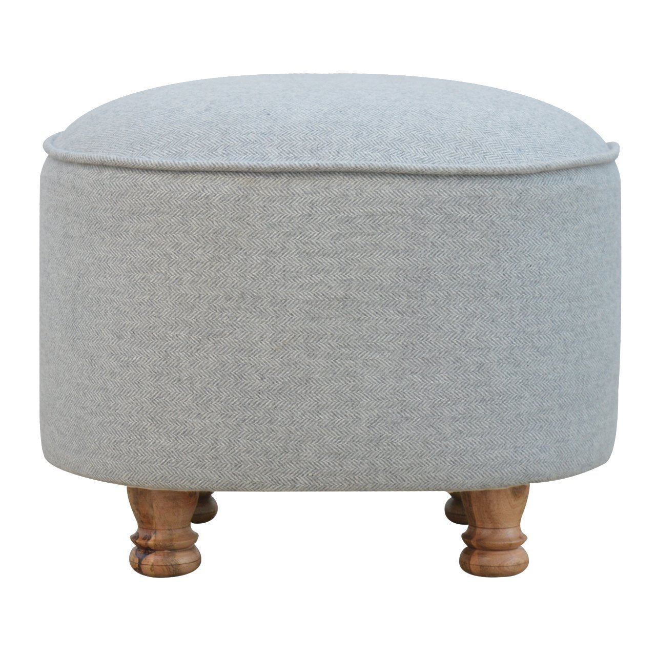 View Light Grey Tweed Oval Footstool information