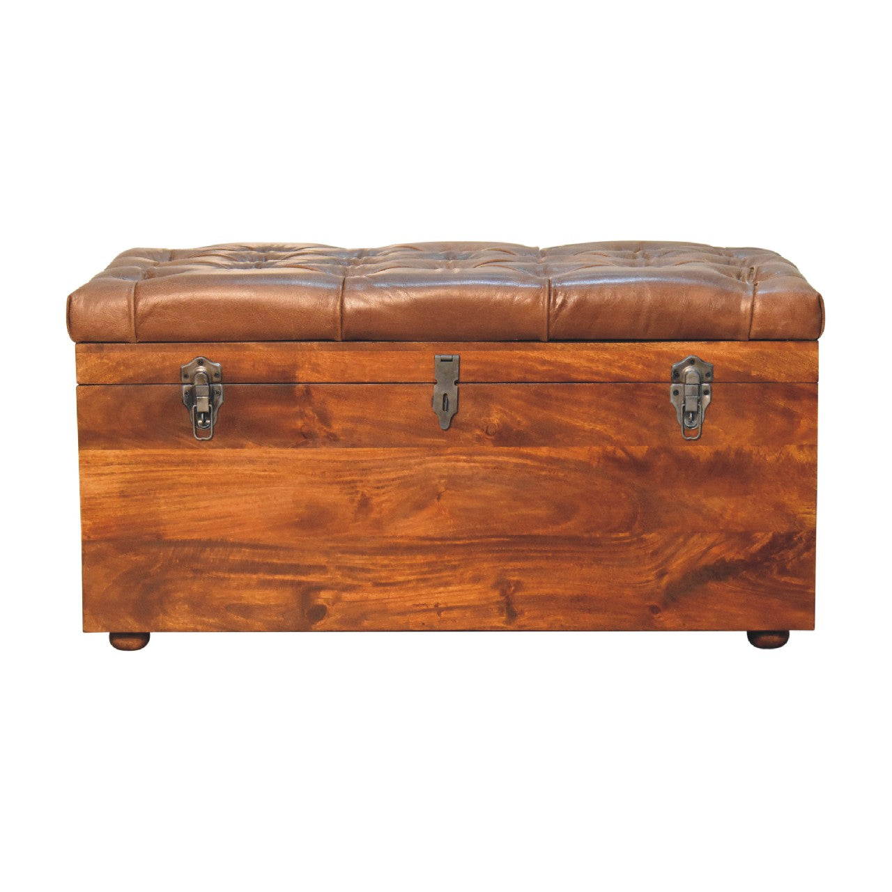 View Buffalo Hide Chestnut Storage Trunk information