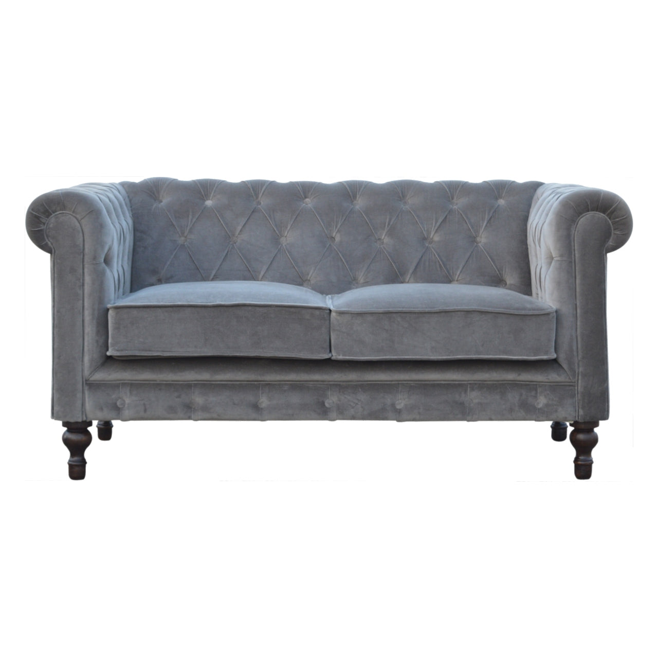 View Grey Velvet Chesterfield Sofa information