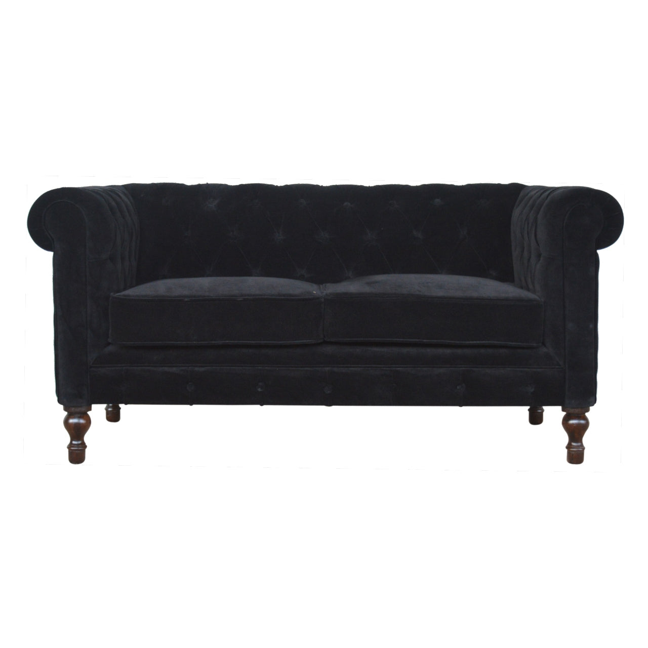 View Black Velvet Chesterfield Sofa information