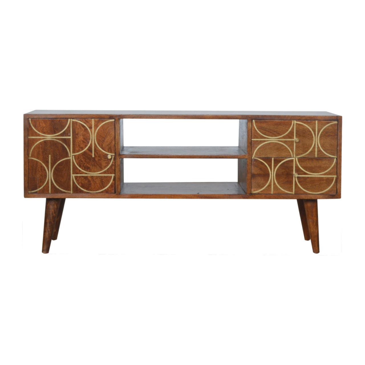 View Chestnut Inlay Abstract TV Unit information