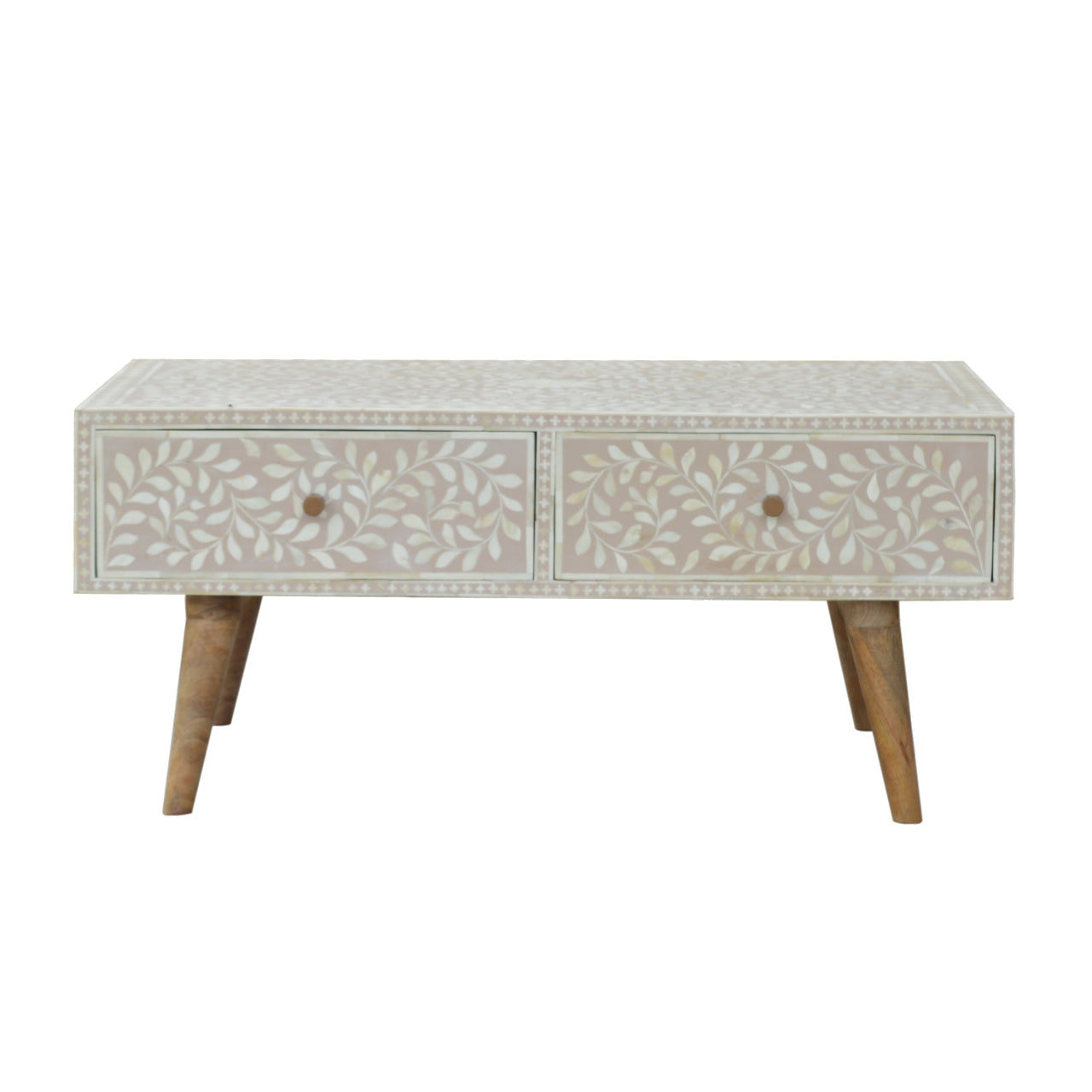 View Taupe Floral Bone Coffee Table information