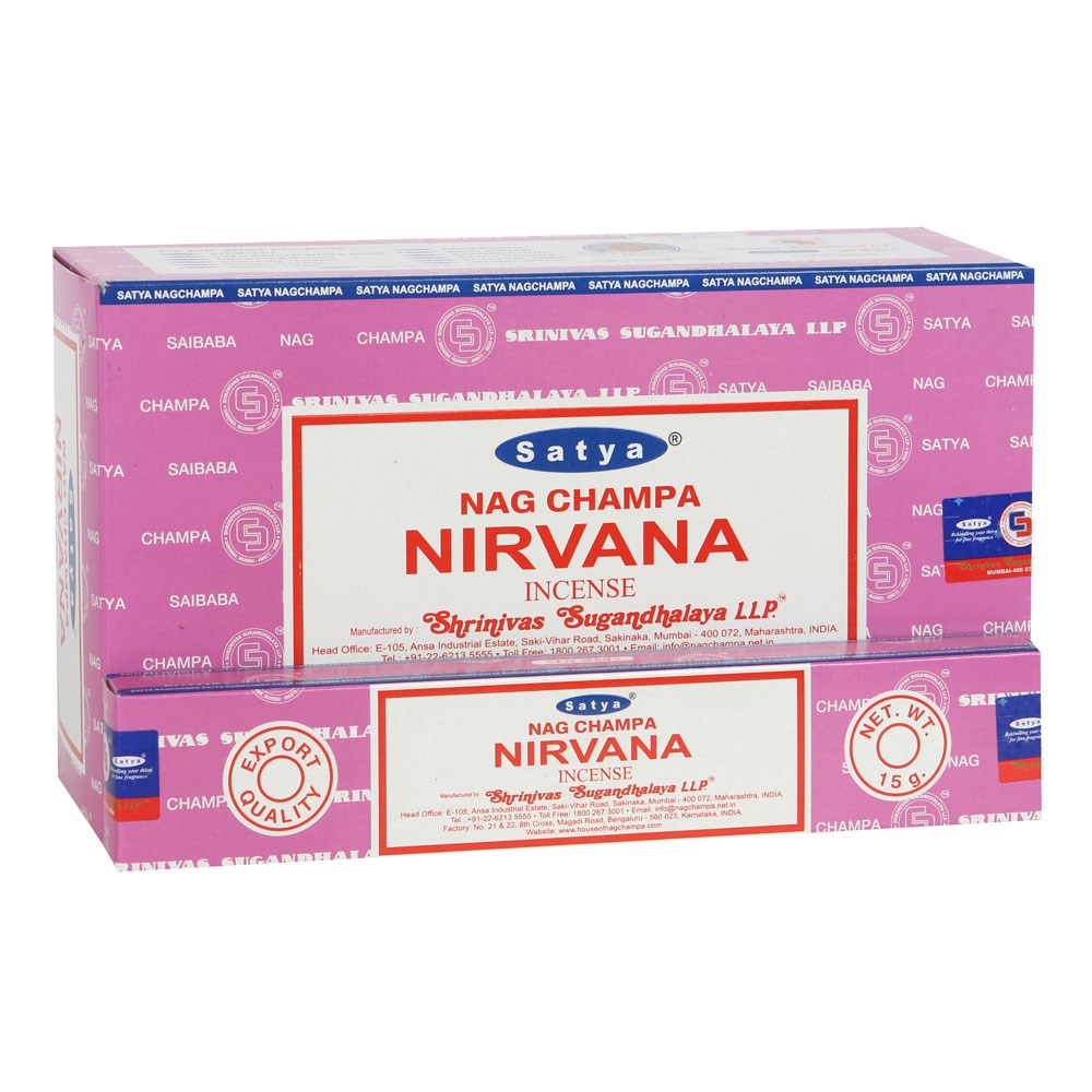 View 12 Packs of Nirvana Incense Sticks by Satya information