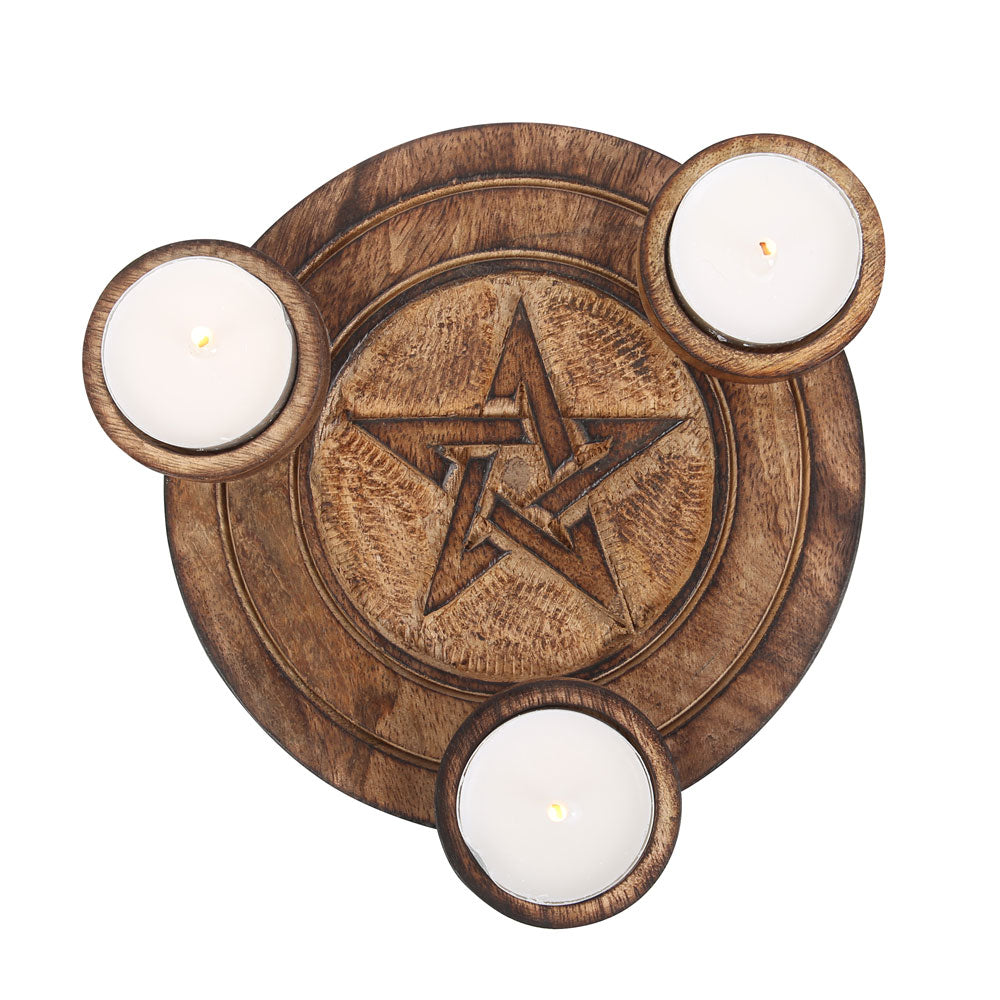 View Pentagram Tea Light Candle Holder information