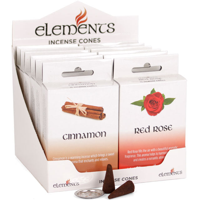 View Set of 12 Packets of Elements Incense Cones Mixed Fragrances information