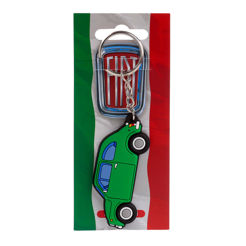 View PVC Keyring Fiat 500 Green information