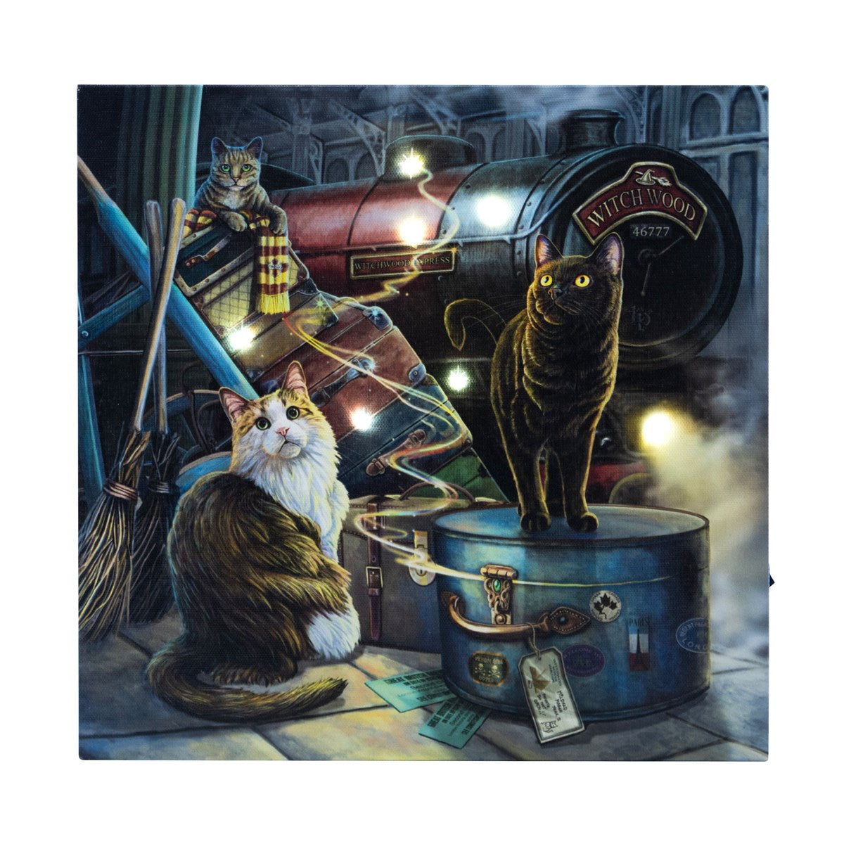 View Witchwood Express Light Up Canvas Plaque by Lisa Parker information