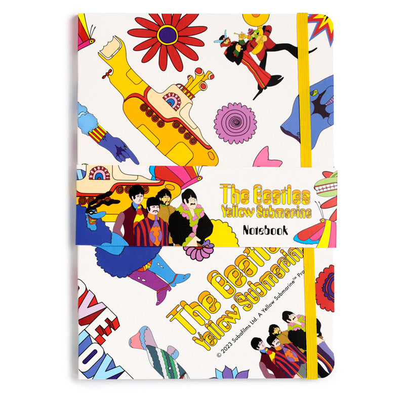 View Recycled Paper A5 Lined Notebook The Beatles Yellow Submarine White information