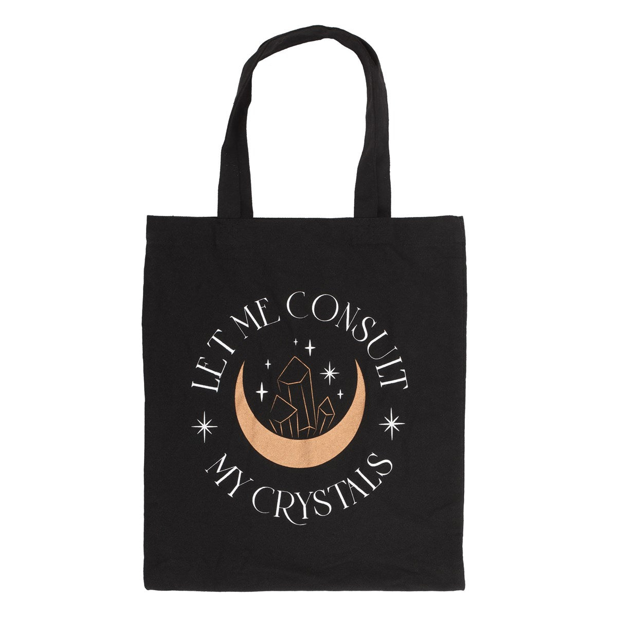 View Let Me Consult My Crystals Polycotton Tote Bag information