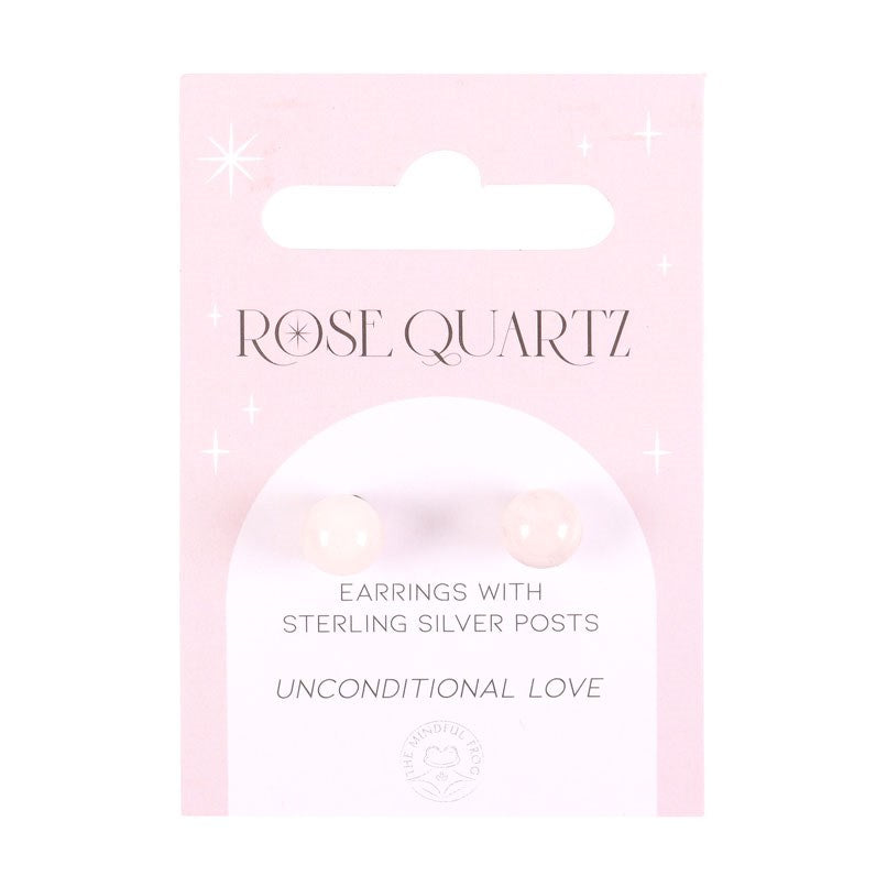 View Rose Quartz Semi Precious Crystal Earrings information