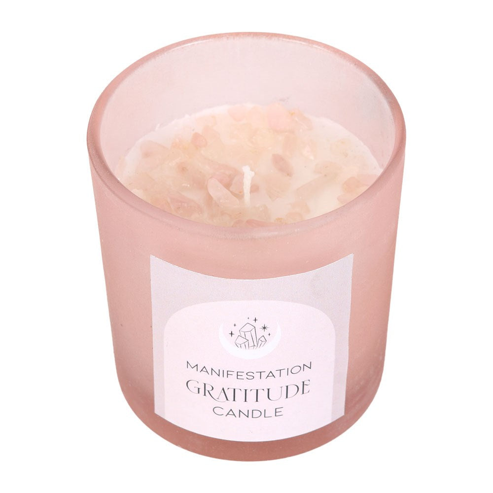 View Gratitude Wild Rose Crystal Chip Candle information