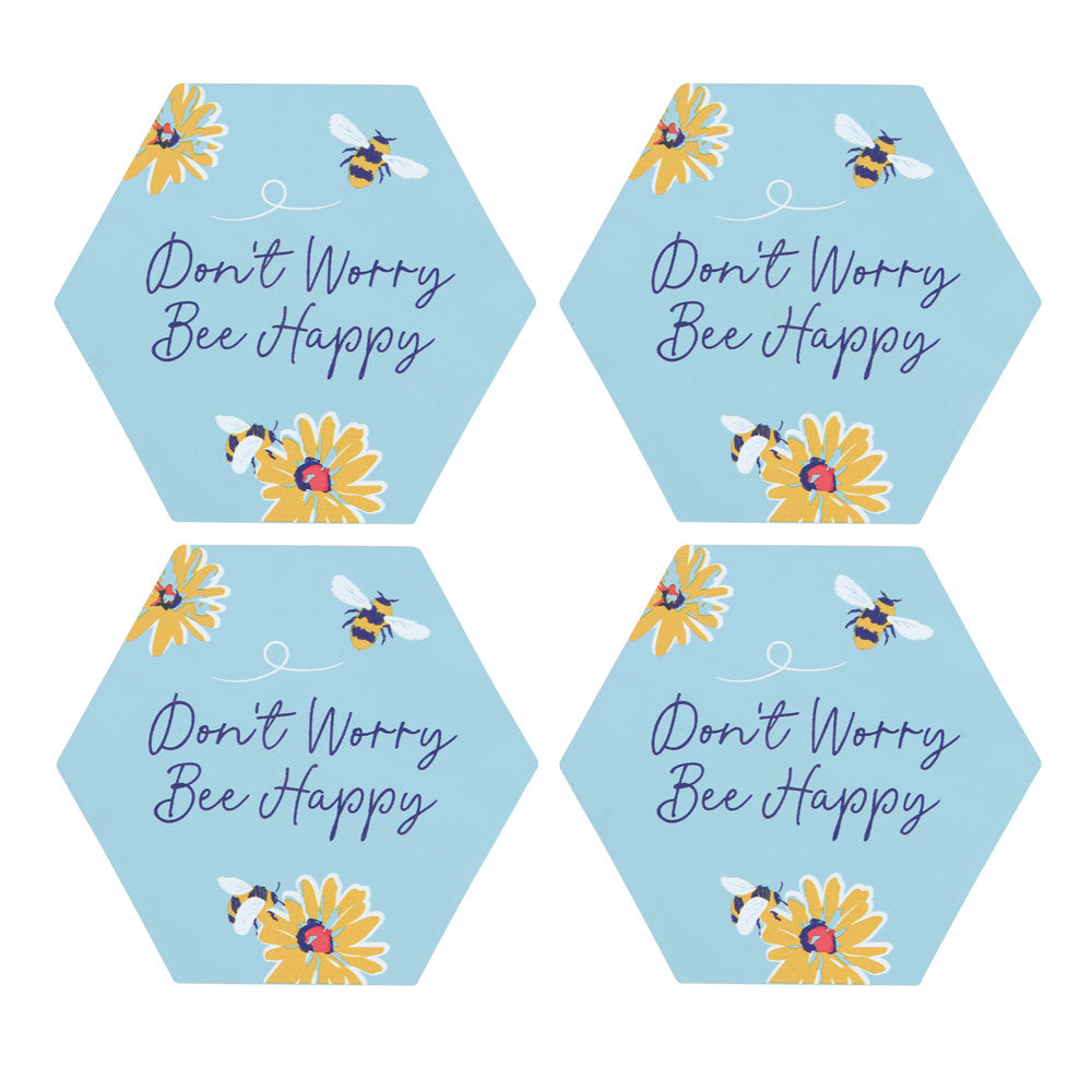 View Dont Worry Be Happy Coaster Set information