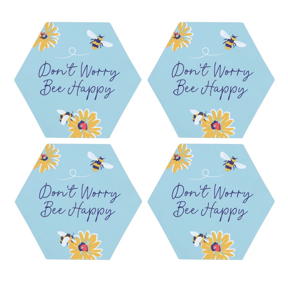 View Dont Worry Be Happy Coaster Set information