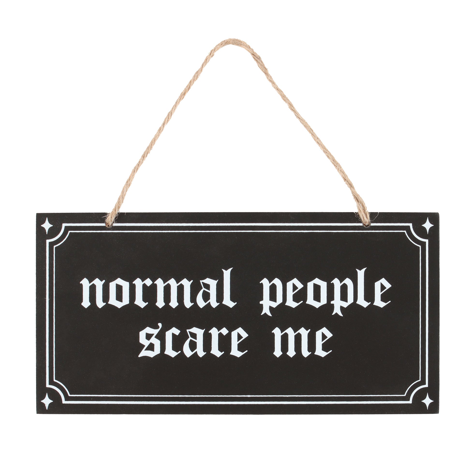 View Normal People Scare Me Hanging Sign information