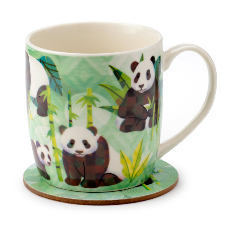 View Porcelain Mug Coaster Set Panda Kingdom information