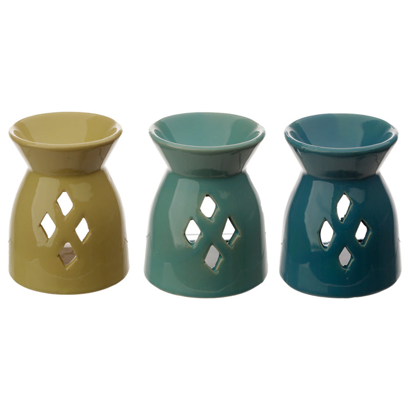 View Ceramic Eden Oil Burner with Diamond Cutouts information