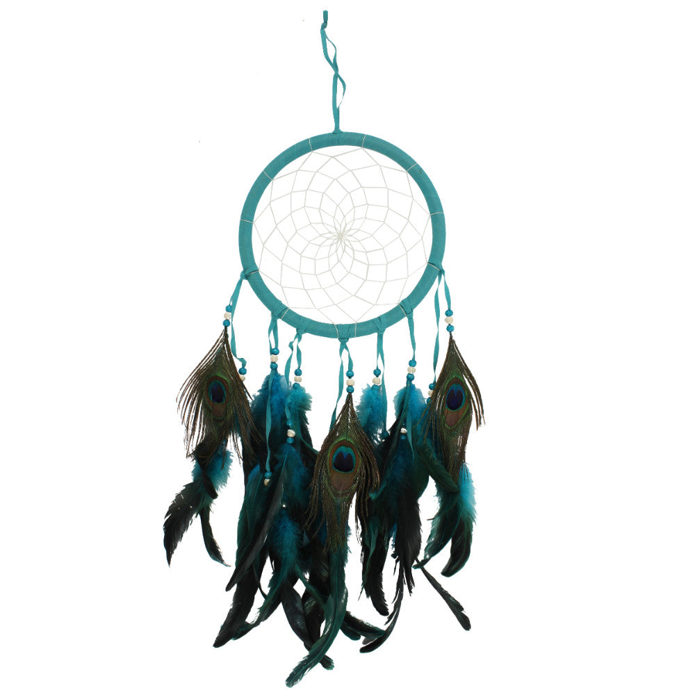 View Turquoise Peacock Feather Dreamcatcher information