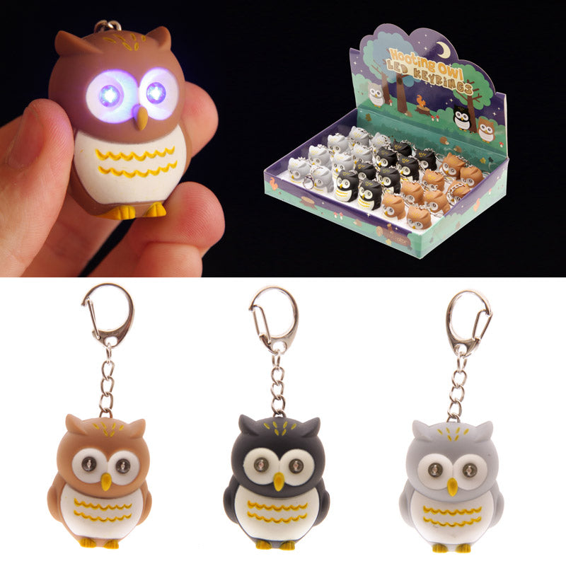 View LED Light Sound Keyring Hooting Owl information