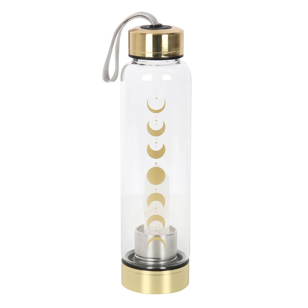 View Quartz Moon Phase Glass Water Bottle information