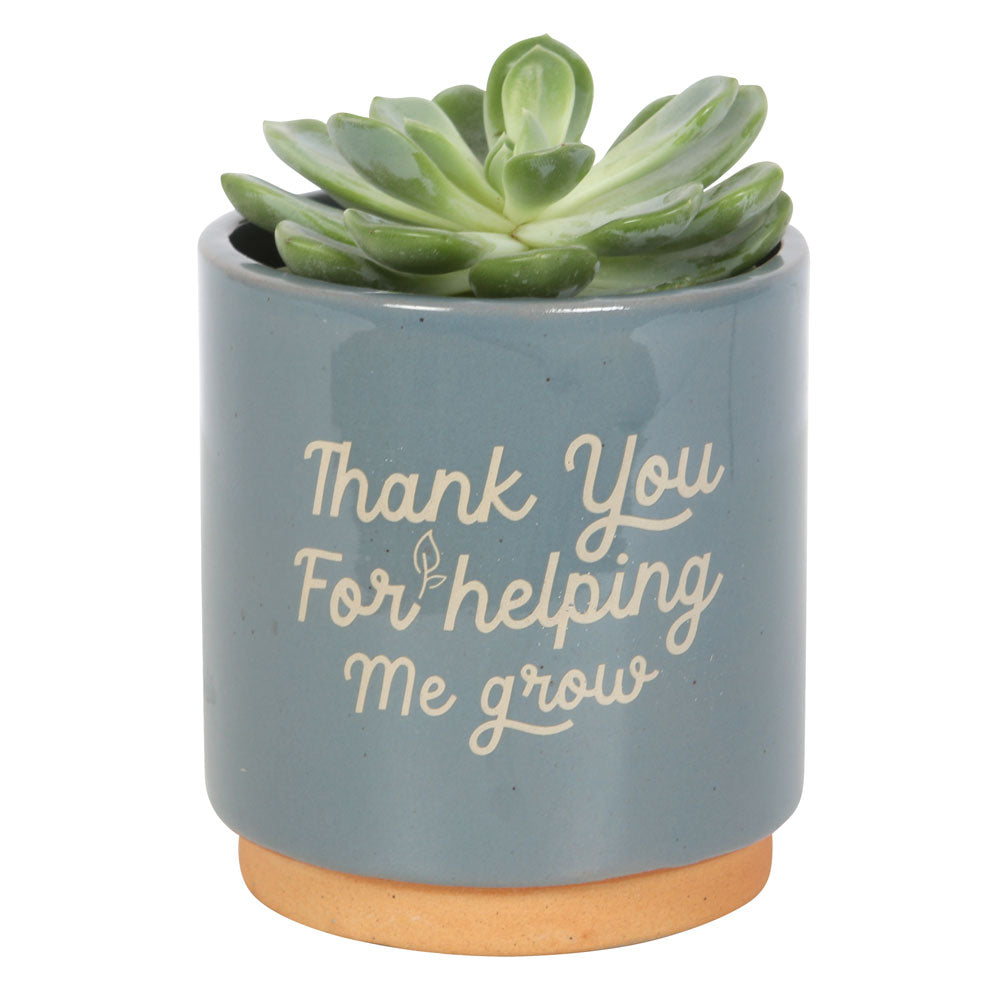 View Blue Thank You For Helping Me Grow Plant Pot information