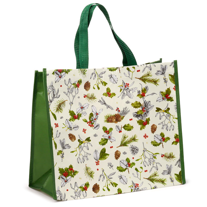 View Recycled RPET Reusable Shopping Bag Christmas Winter Botanicals information