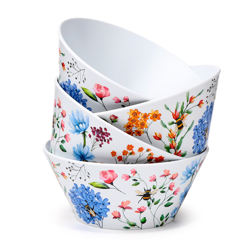 View Recycled RPET Set of 4 Picnic Bowls Nectar Meadows information