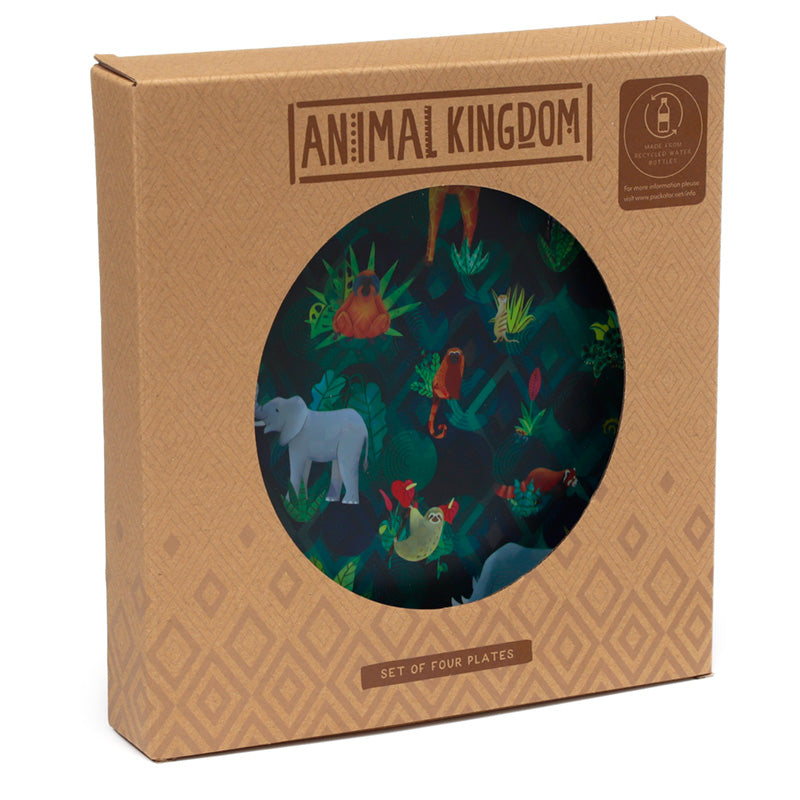 View Recycled RPET Set of 4 Picnic Plates Animal Kingdom information