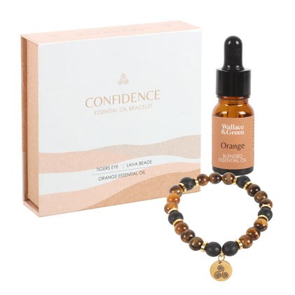 View Confidence Tigers Eye Crystal Essential Oil Bracelet information