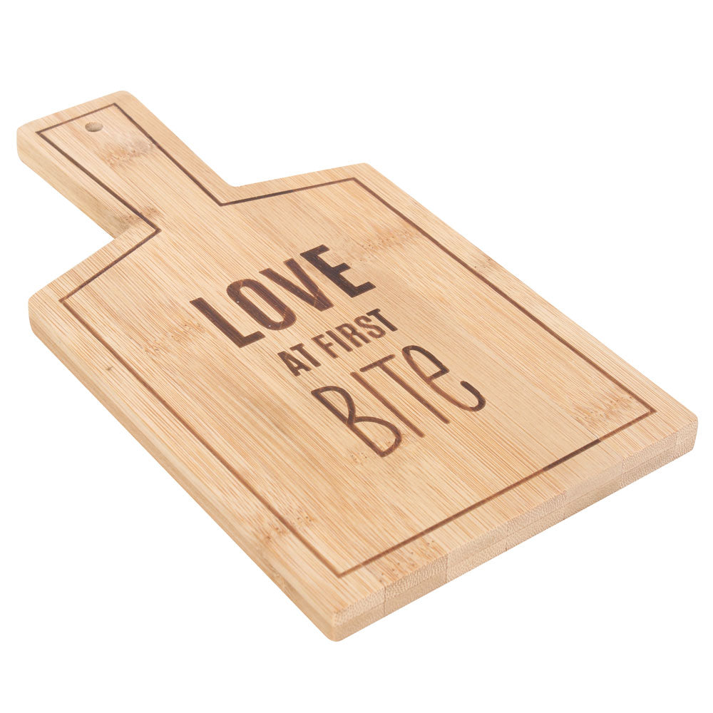View Love At First Bite Bamboo Serving Board information