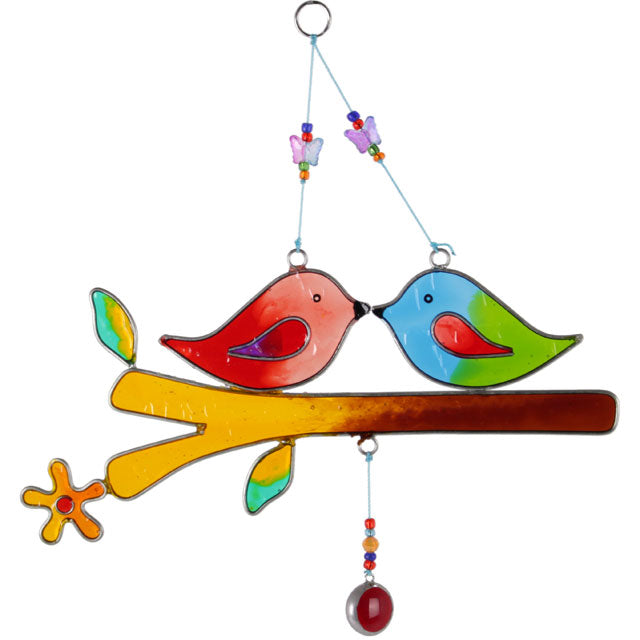 View Love Birds On A Branch Suncatcher information