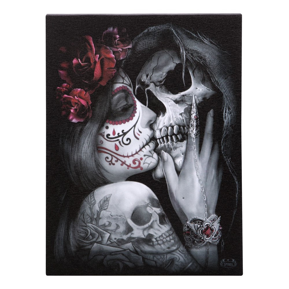 View 19x25cm Dead Kiss Canvas Plaque by Spiral Direct information