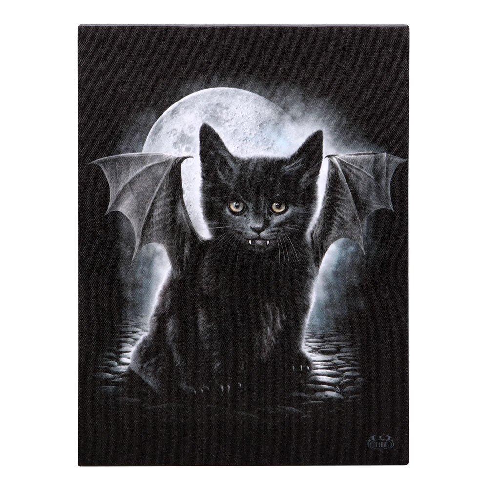 View 19x25cm Bat Cat Canvas Plaque by Spiral Direct information