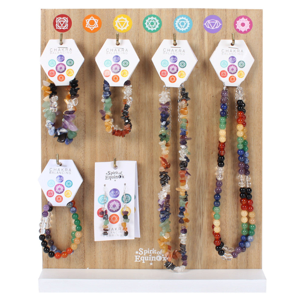 View Set of 18 Chakra Jewellery with Display Stand information
