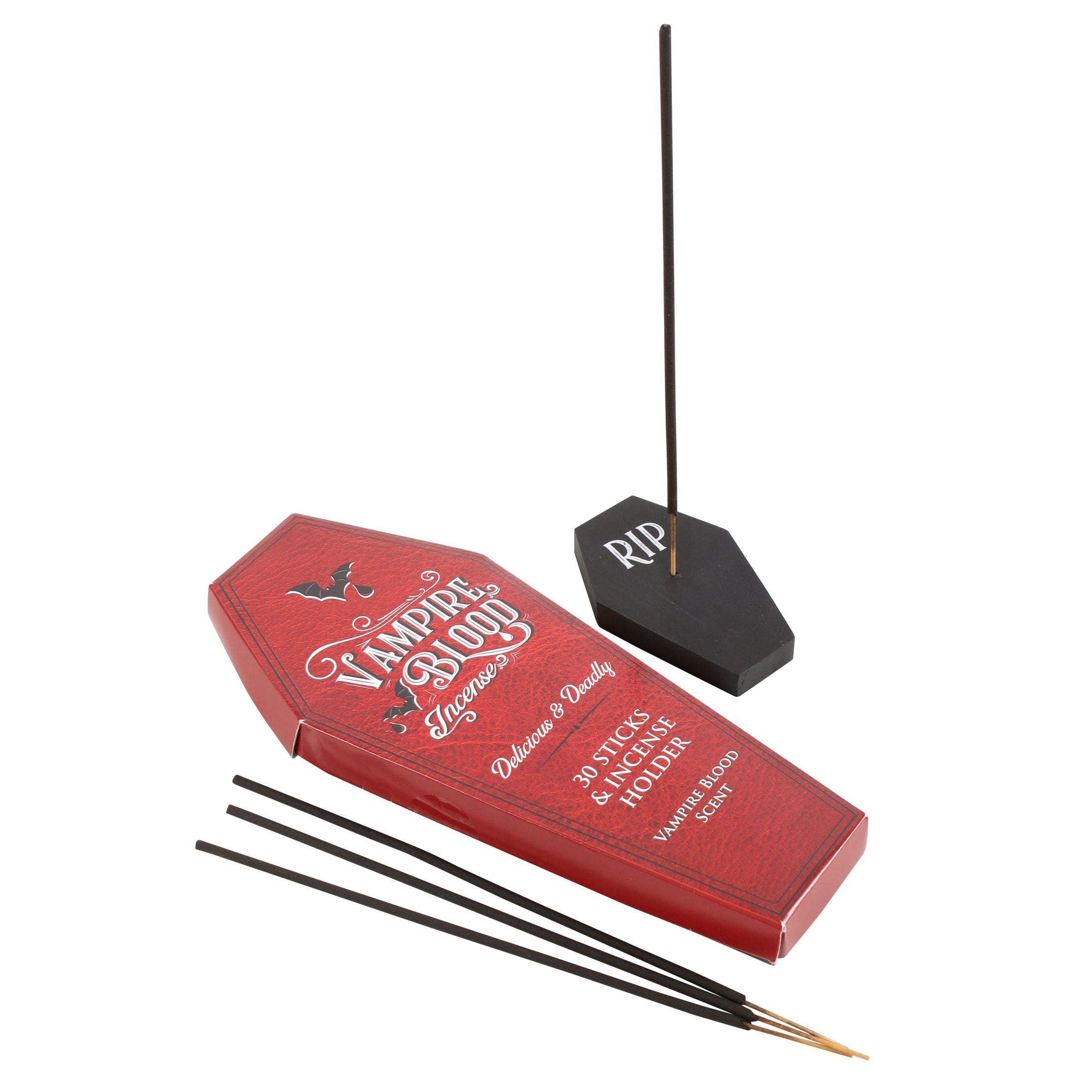 View Set of 18 Vampire Blood Incense Stick Packs with Coffin Holder information