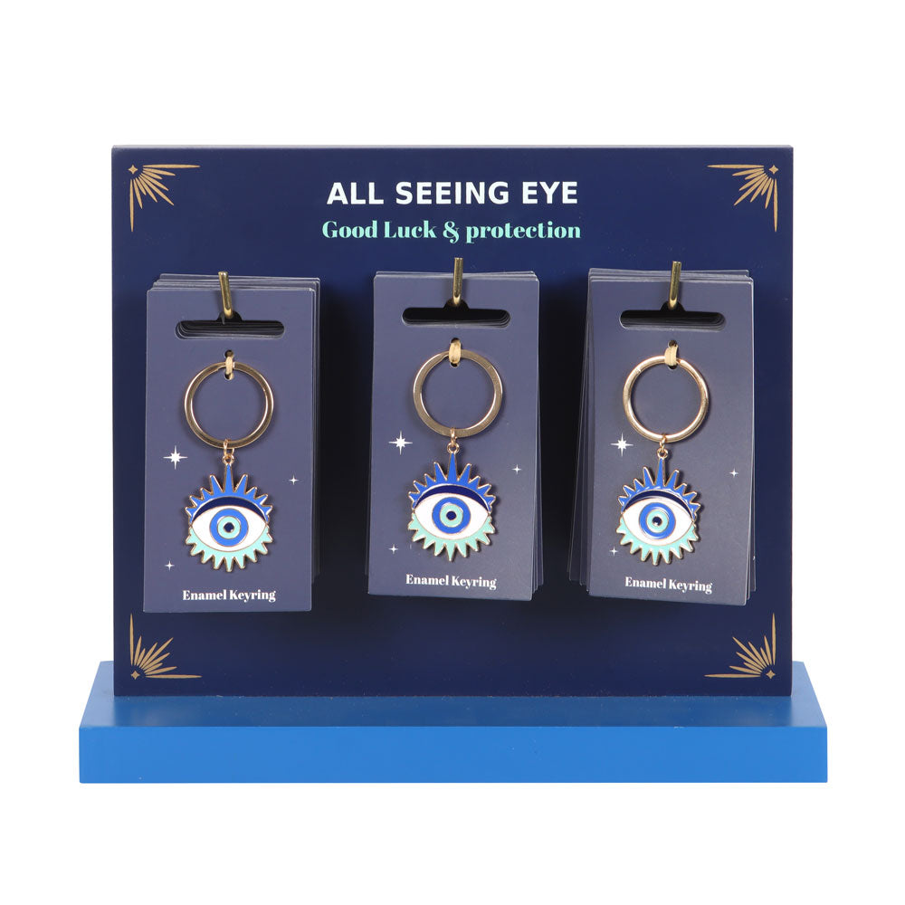 View Set of 24 All Seeing Eye Keyrings on Display information