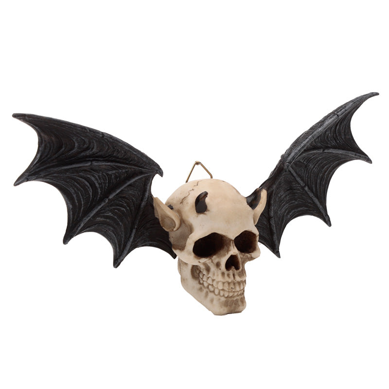 View Gothic Wall Plaque Devil Bat Skull information