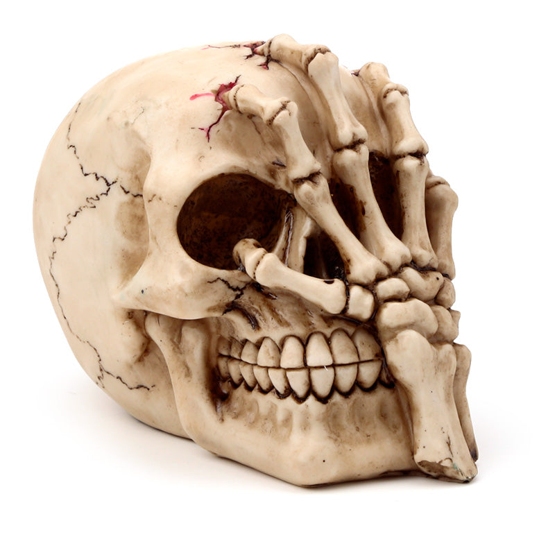 View Gothic Skull Decoration Skull Head with Skeleton Claw Hand information