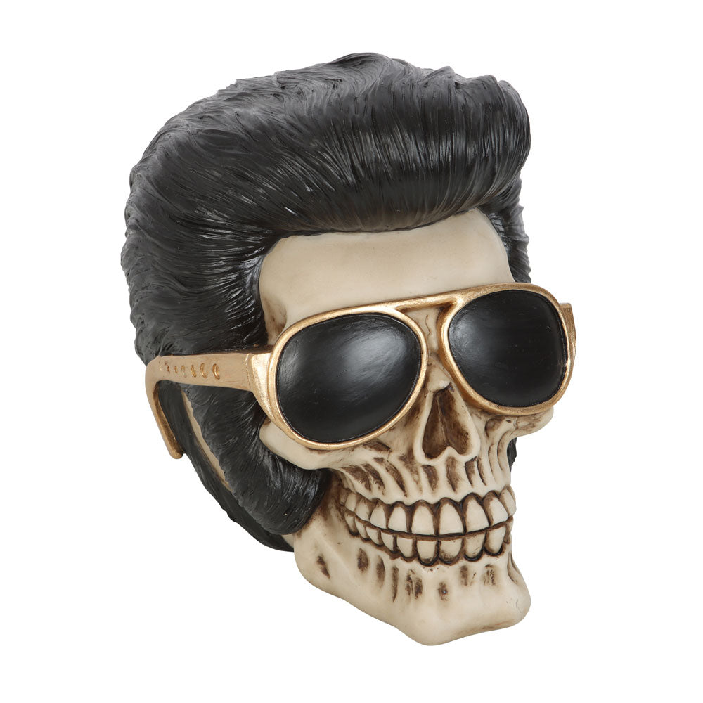 View Rockstar Skull Ornament with Sunglasses information