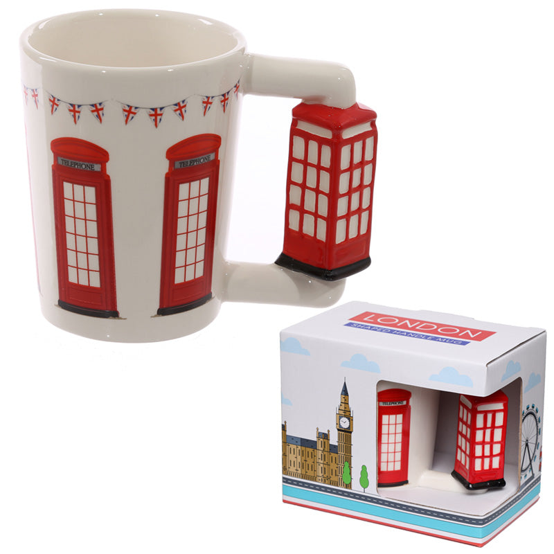 View Novelty Ceramic Shaped Handle Telephone Box Mug information