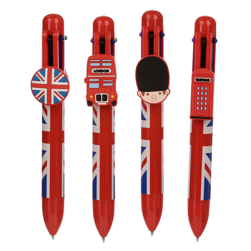 View Multi Colour Pen 6 Colours London Union Jack information