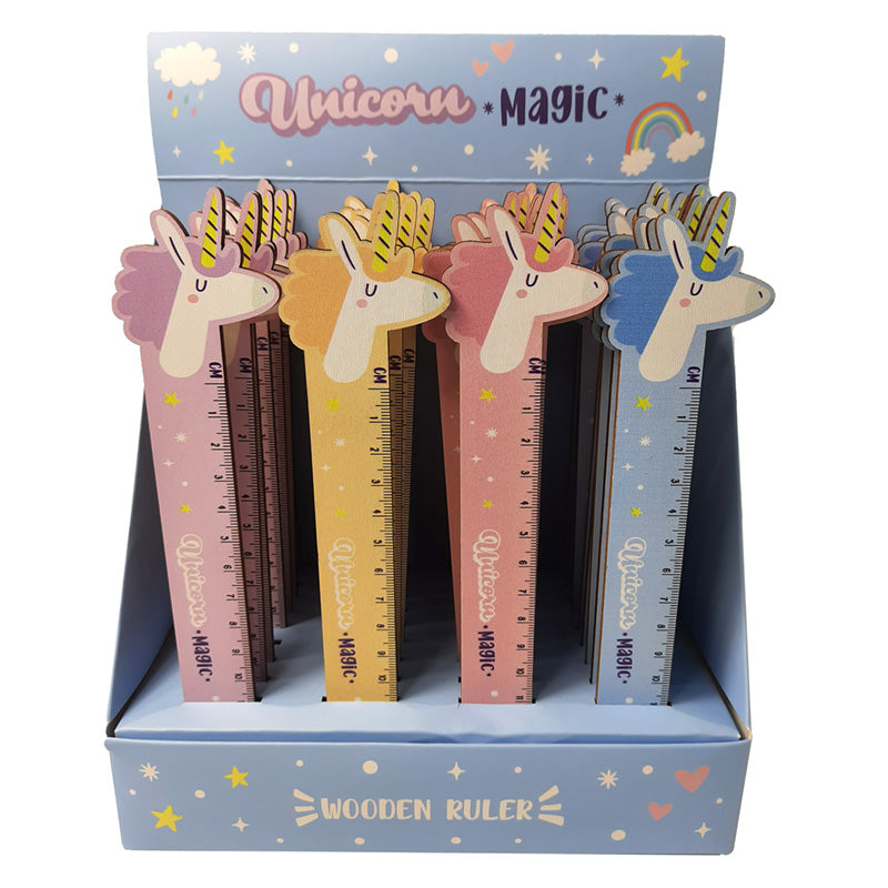 View Shaped Wooden Ruler Unicorn Magic information