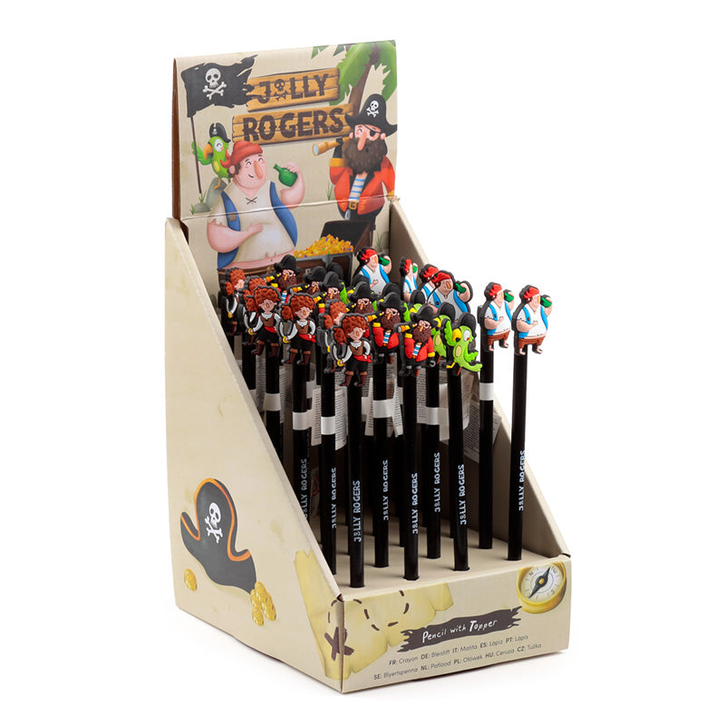 View Pencil with PVC Topper Jolly Rogers Pirates information