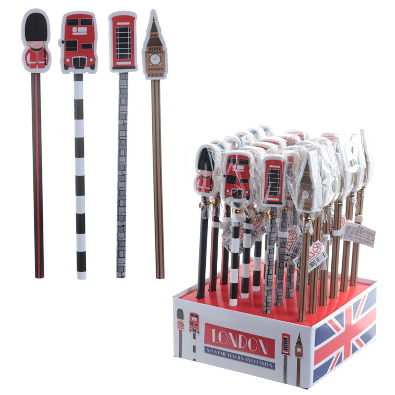 View Novelty London Design Pencil and Eraser Set information