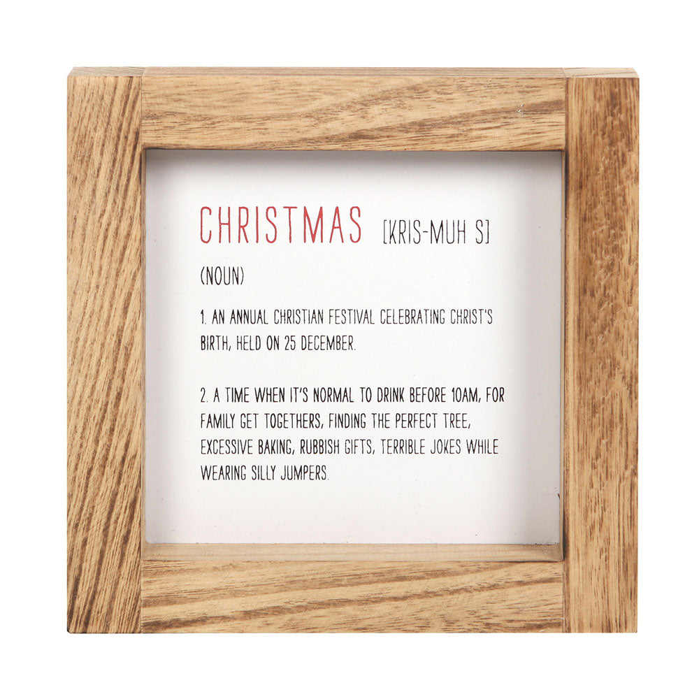 View Christmas Definition Wooden Sign information