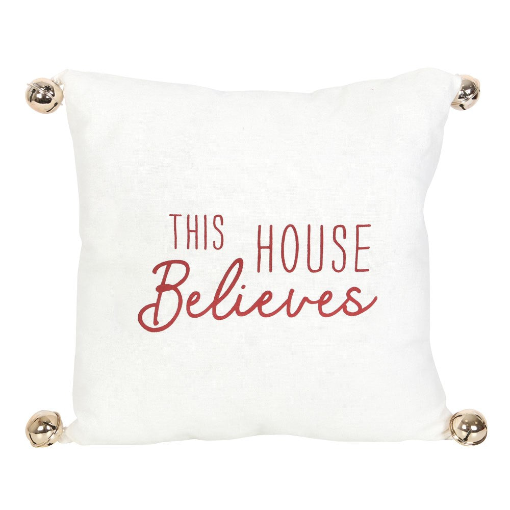 View 35cm This House Believes Cushion with Bells information