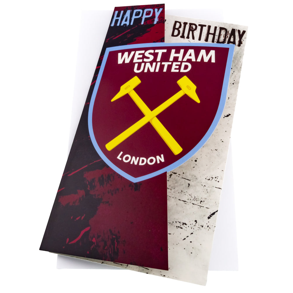 View West Ham United FC Crest Birthday Card information