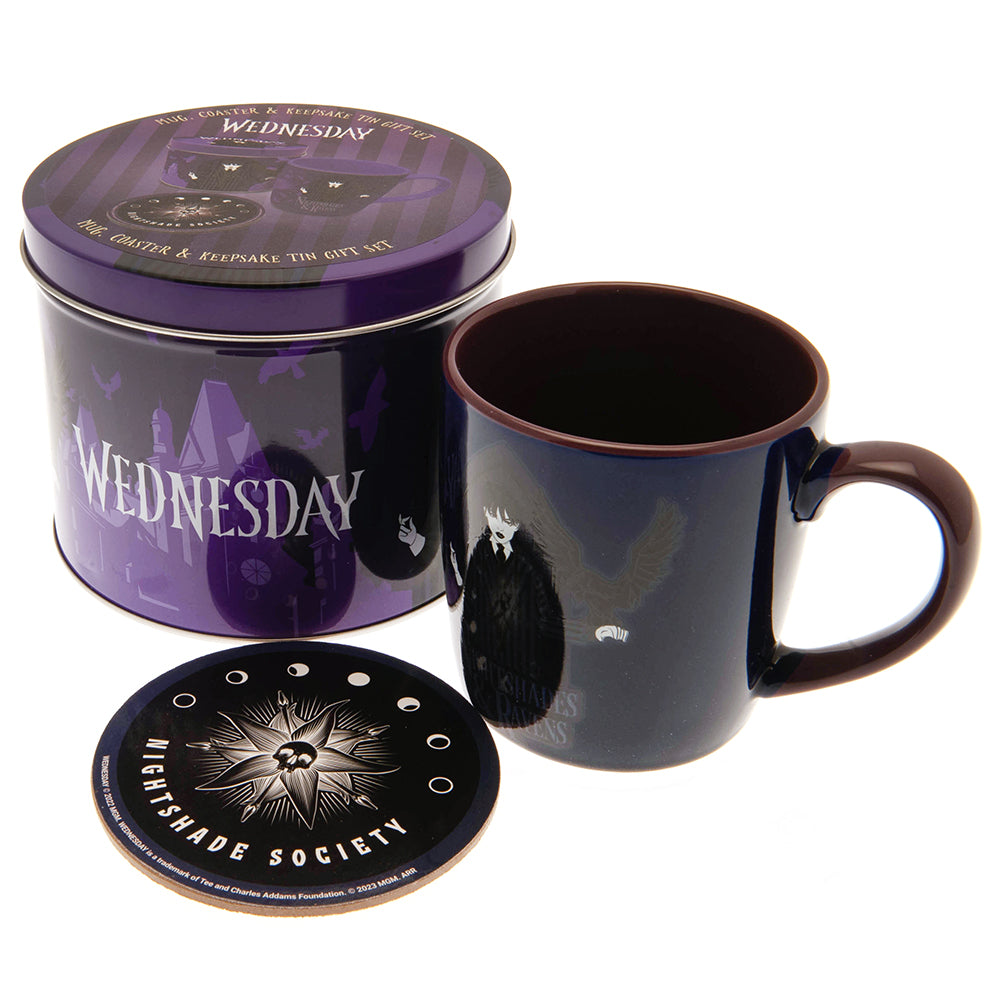View Wednesday Mug Coaster Gift Tin information