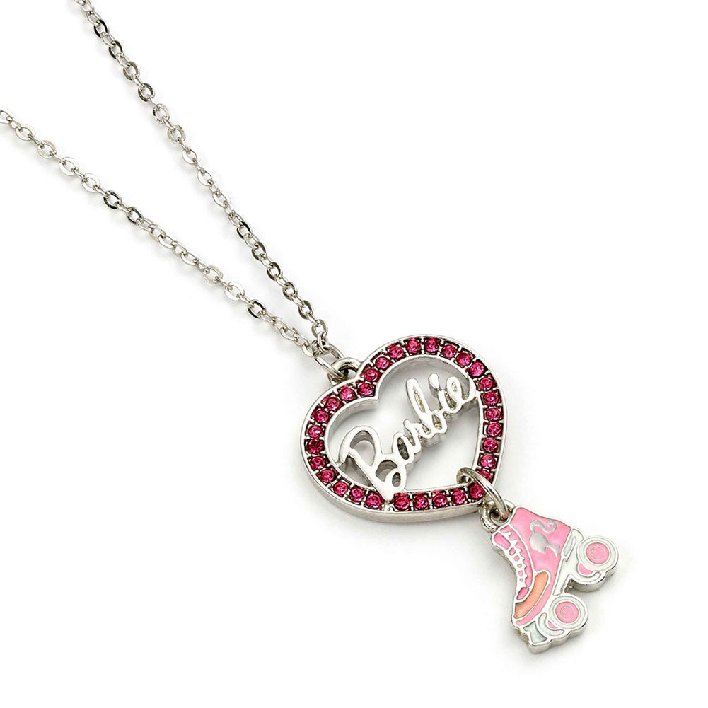 View Barbie Silver Plated Heart Roller Skate Necklace information
